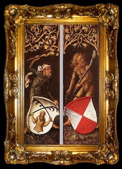 framed  Albrecht Durer Sylvan Men with Heraldic Shields, ta009-2